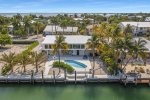 Aerial views from the back side of the home: 100ft dockage available